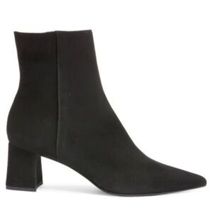 AGL Sleek Black Suede Ankle Booties